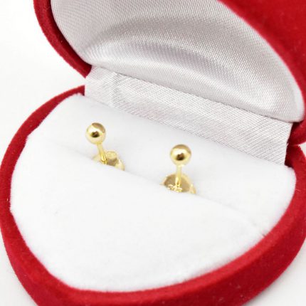 Małe kolczyki kulki, 3mm – gładkie